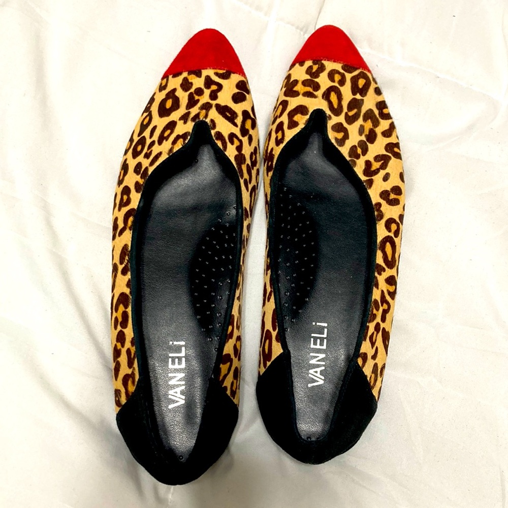Suede and leopard flats